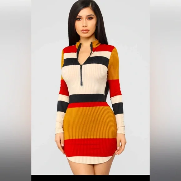 midi dress v neck Fitted midi dress with V-neck